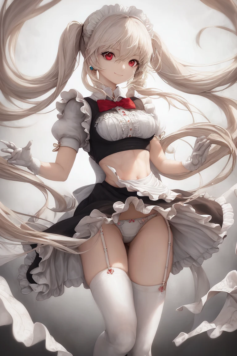 [Holara] Lifting up skirt Illustration style Pants Skirt Masterpiece Maid uniform Field [Illustration]